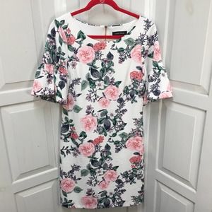 Ivanka Trump White Floral Print Dress